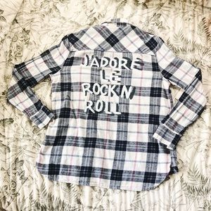 Forever 21 JADORE LE ROCK N ROLL Flannel